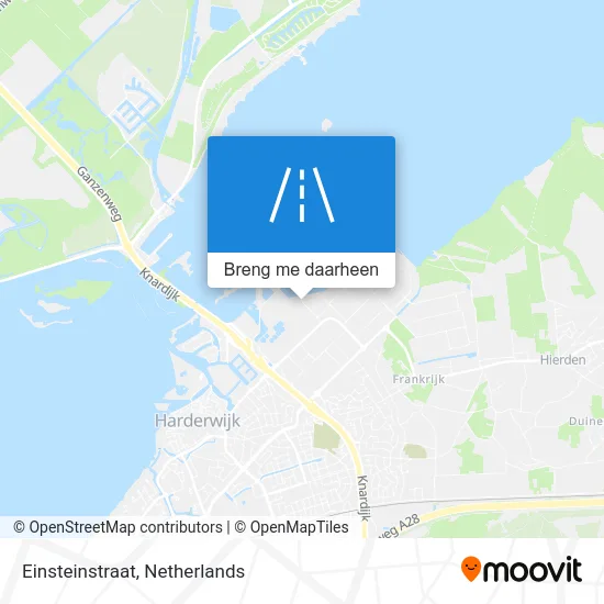 Einsteinstraat kaart