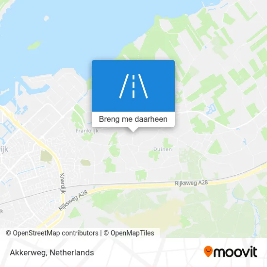 Akkerweg kaart