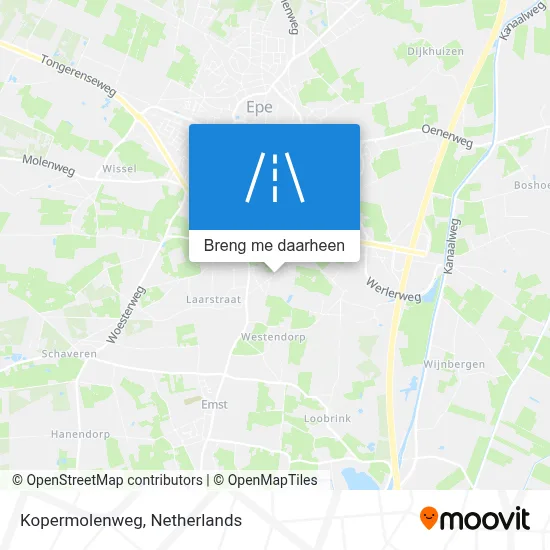 Kopermolenweg kaart