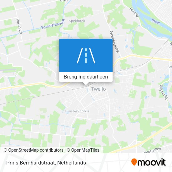 Prins Bernhardstraat kaart