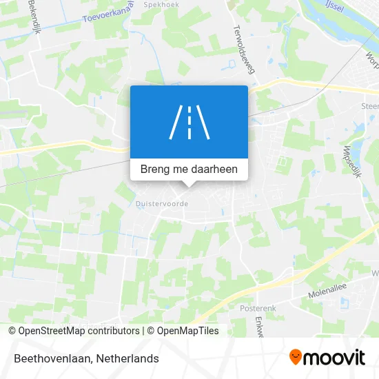 Beethovenlaan kaart
