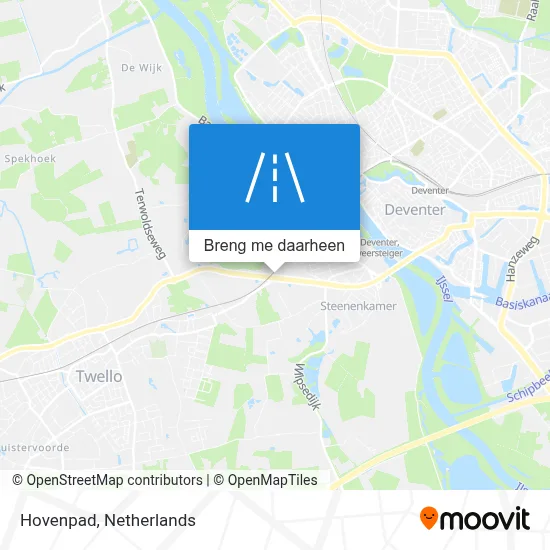 Hovenpad kaart