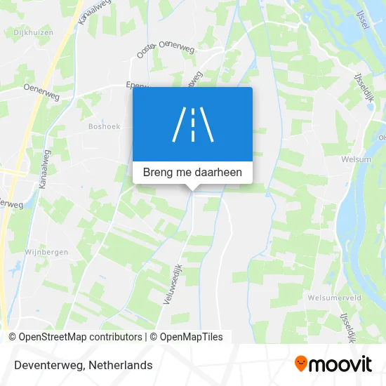 Deventerweg kaart