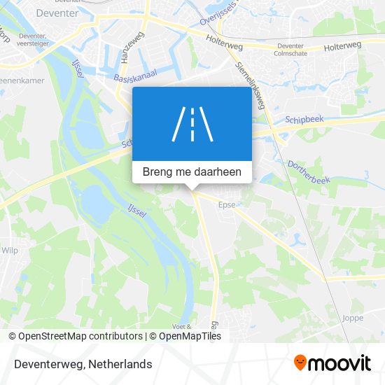 Deventerweg kaart