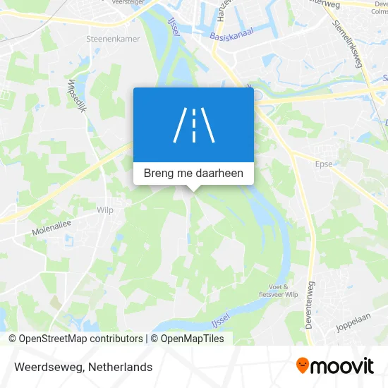Weerdseweg kaart