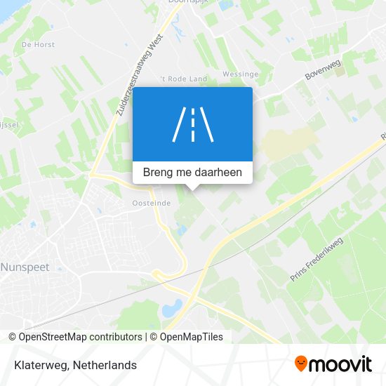 Klaterweg kaart