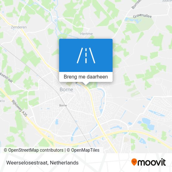 Weerselosestraat kaart