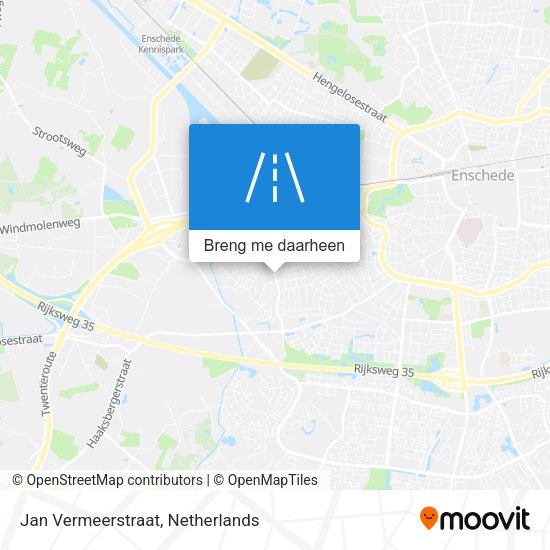 Jan Vermeerstraat kaart