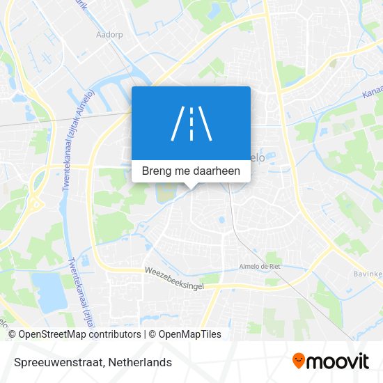 Spreeuwenstraat kaart