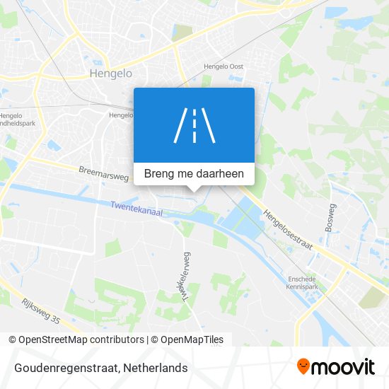 Goudenregenstraat kaart