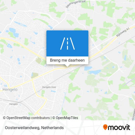 Oosterweilandweg kaart