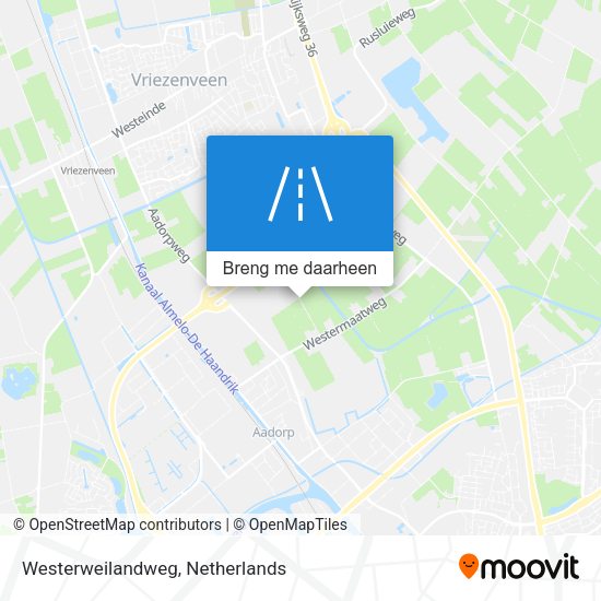 Westerweilandweg kaart