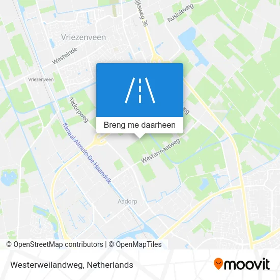 Westerweilandweg kaart