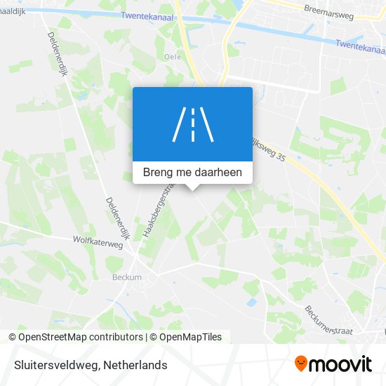 Sluitersveldweg kaart