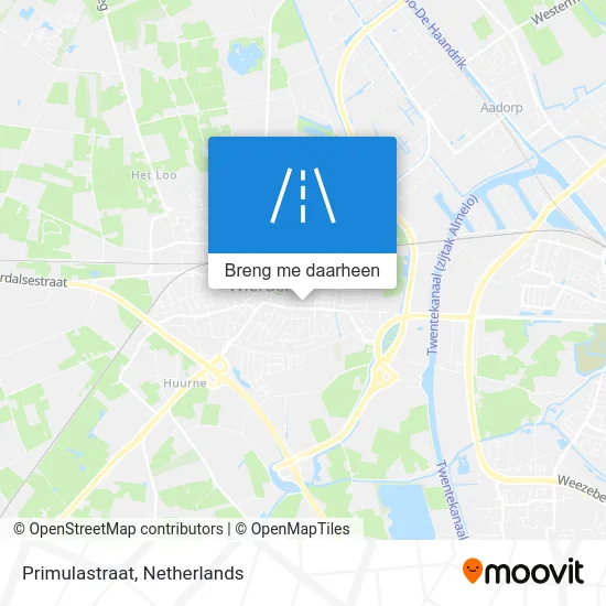Primulastraat kaart
