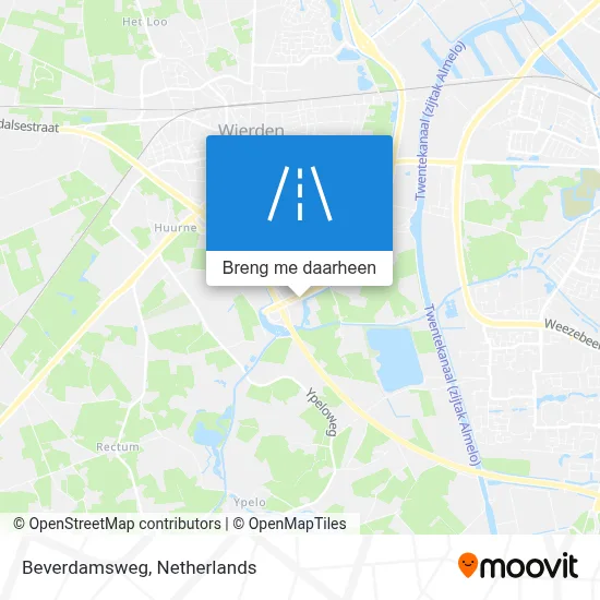 Beverdamsweg kaart