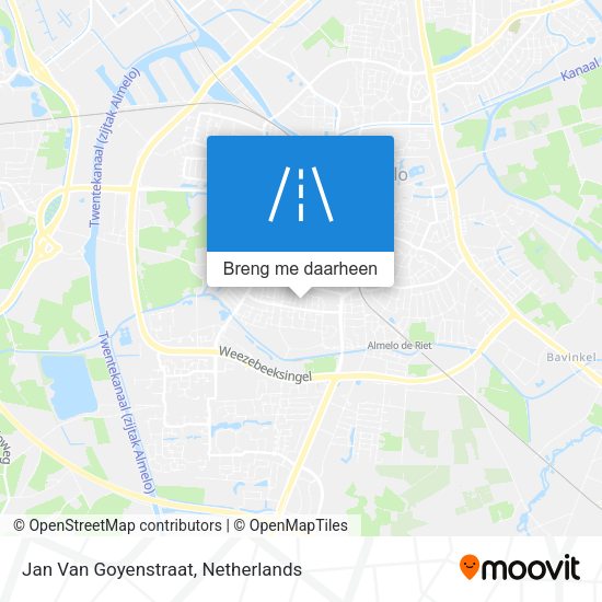 Jan Van Goyenstraat kaart