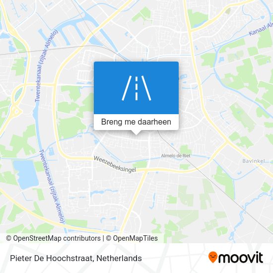 Pieter De Hoochstraat kaart