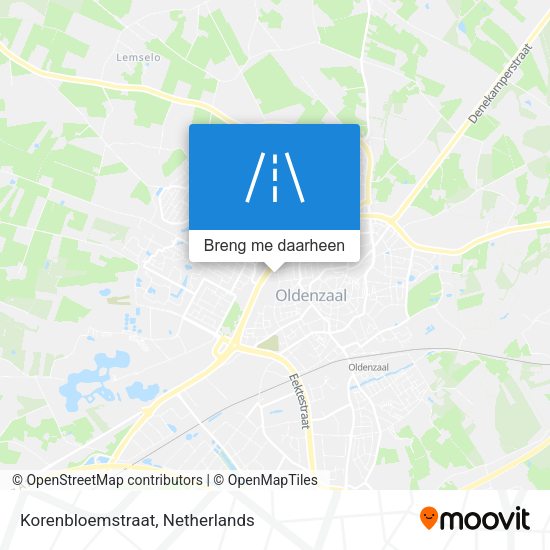 Korenbloemstraat kaart