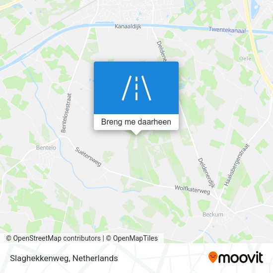 Slaghekkenweg kaart