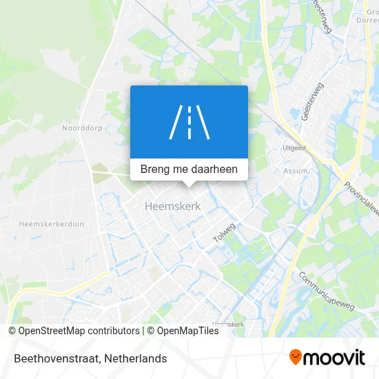 Beethovenstraat kaart