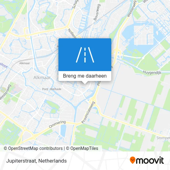 Jupiterstraat kaart