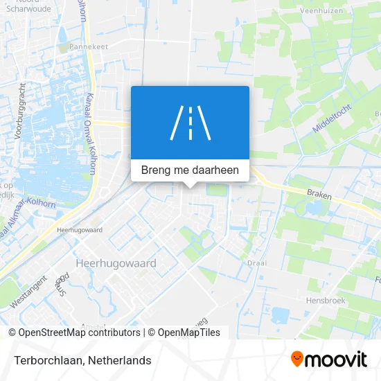 Terborchlaan kaart