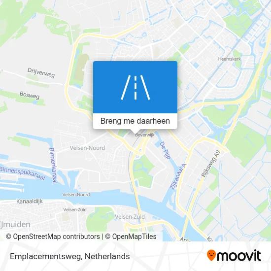 Emplacementsweg kaart