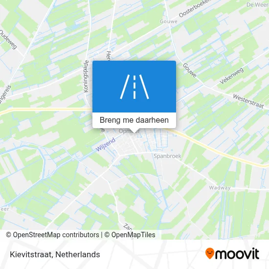 Kievitstraat kaart