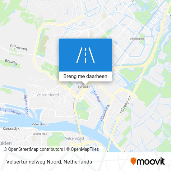 Velsertunnelweg Noord kaart