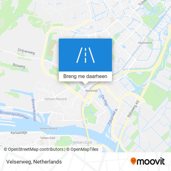 Velserweg kaart