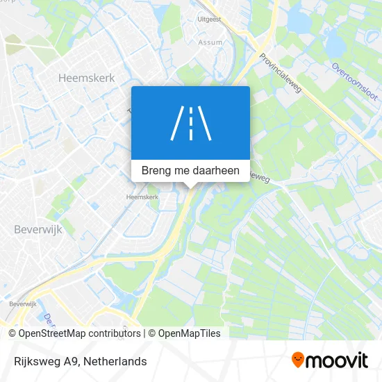 Rijksweg A9 kaart