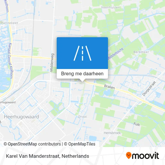 Karel Van Manderstraat kaart