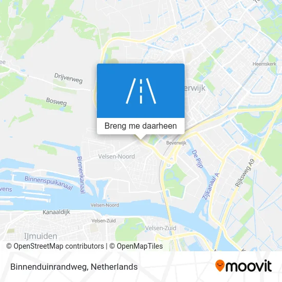 Binnenduinrandweg kaart