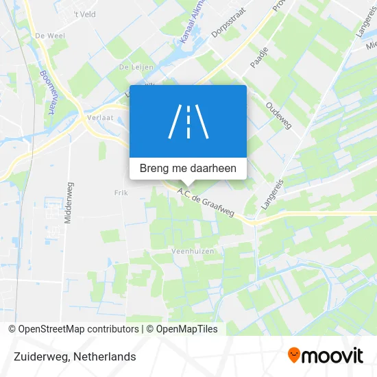 Zuiderweg kaart