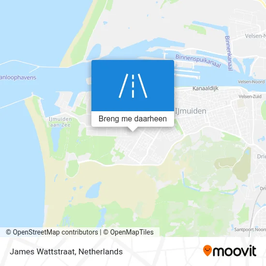 James Wattstraat kaart