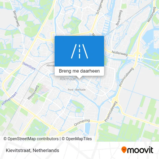 Kievitstraat kaart