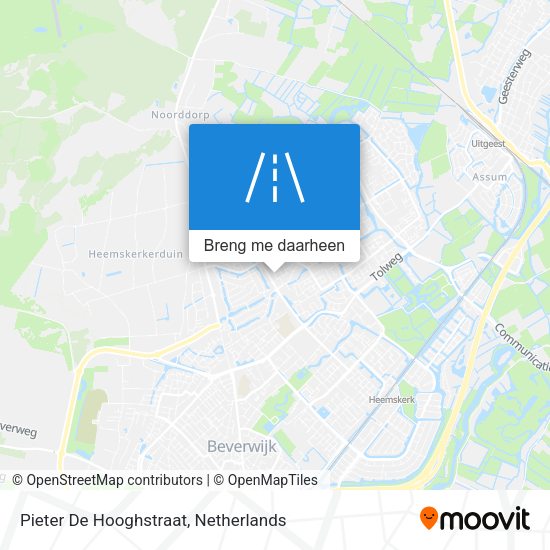 Pieter De Hooghstraat kaart