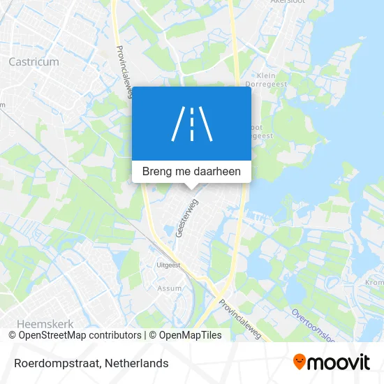 Roerdompstraat kaart