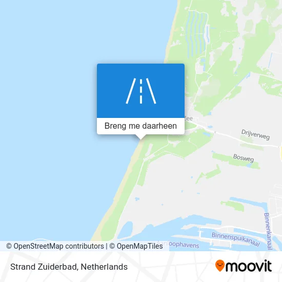 Strand Zuiderbad kaart