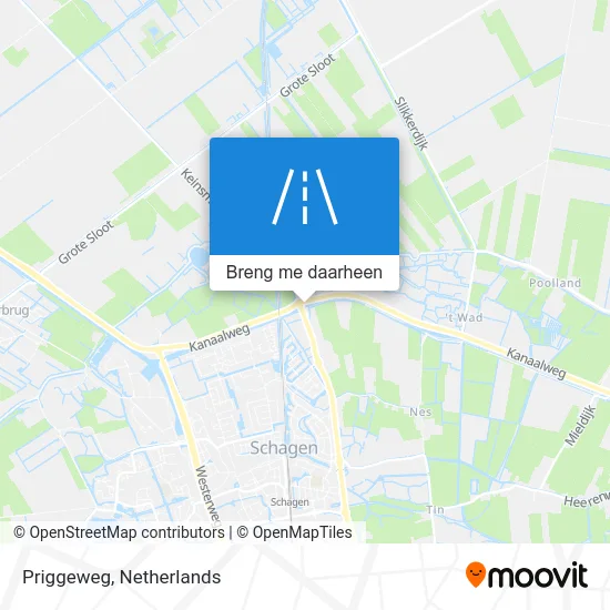 Priggeweg kaart