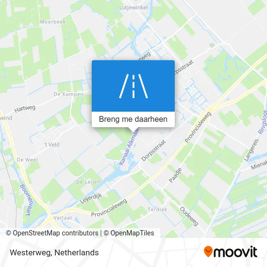 Westerweg kaart