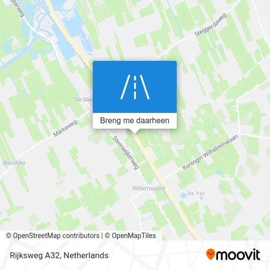 Rijksweg A32 kaart