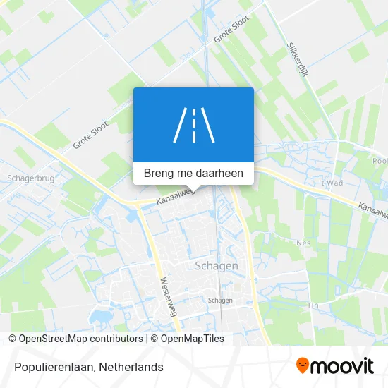 Populierenlaan kaart