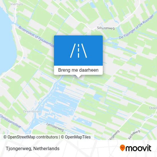 Tjongerweg kaart