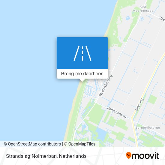 Strandslag Nolmerban kaart