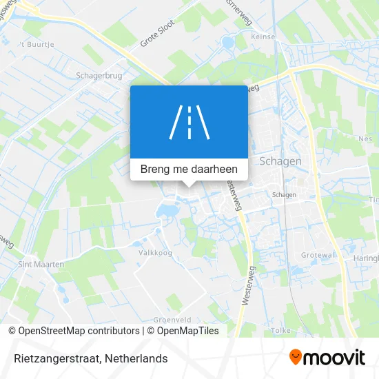 Rietzangerstraat kaart