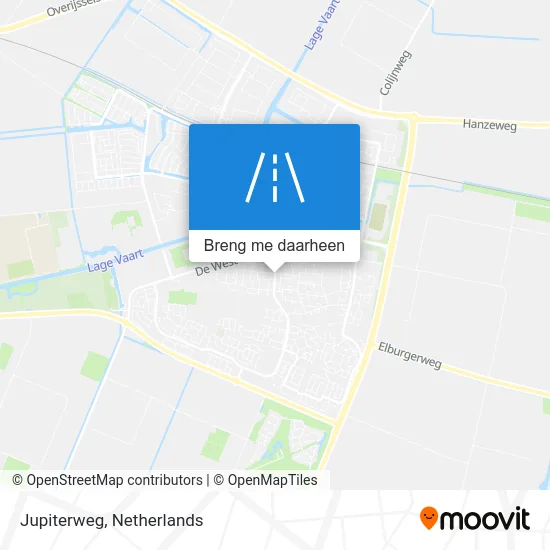 Jupiterweg kaart