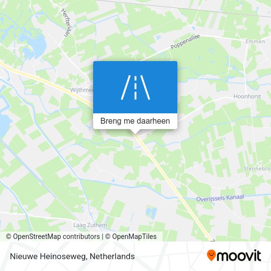 Nieuwe Heinoseweg kaart