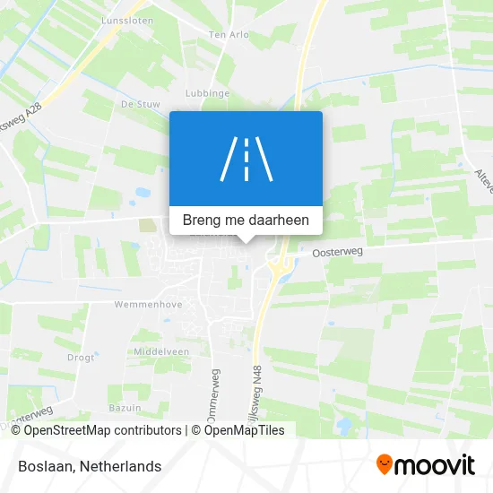 Boslaan kaart